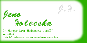 jeno holecska business card